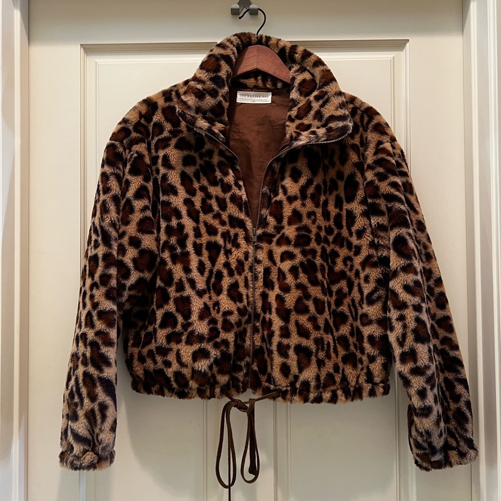 Animal print coat size small